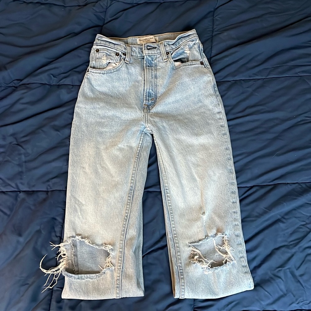 Abercrombie & Fitch Light Blue Straight Leg Jeans